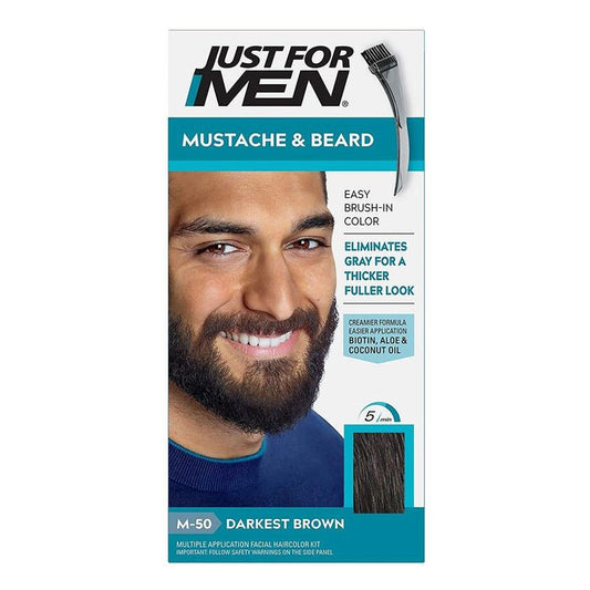 JUST FOR MEN MOUSTACHE ET BARBE COULEUR BRUN LE PLUS FONCÉ M-50