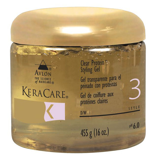KERACARE Gel Coiffant Protéiné Transparent 16OZ