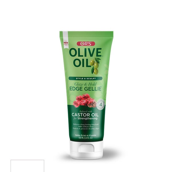 ORS Huile d'Olive Gel Coiffant Style & Sculpt Fixation Intense Enrichi en Huile de Ricin Fortifiante 3.5OZ