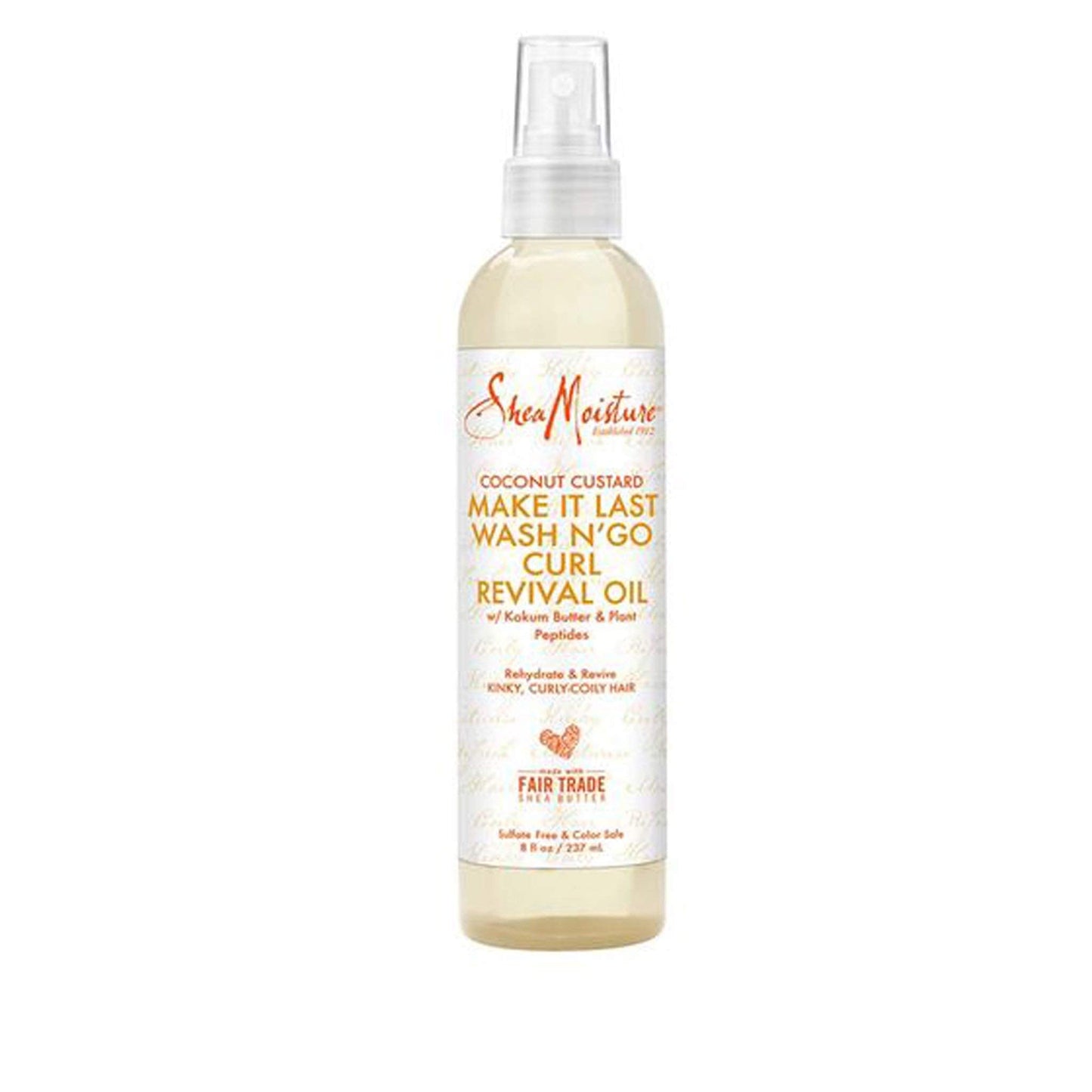 SHEAMOISTURE HUILE REVITALISANTE LAVAGE ET BOUCLES TENUE LONGUE DURÉE 8OZ