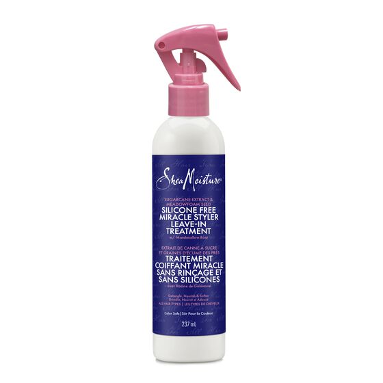 SHEAMOISTURE Soin sans rinçage miracle sans silicone à l'extrait de canne à sucre et à l'huile de graines d'écume des prés 237 ml