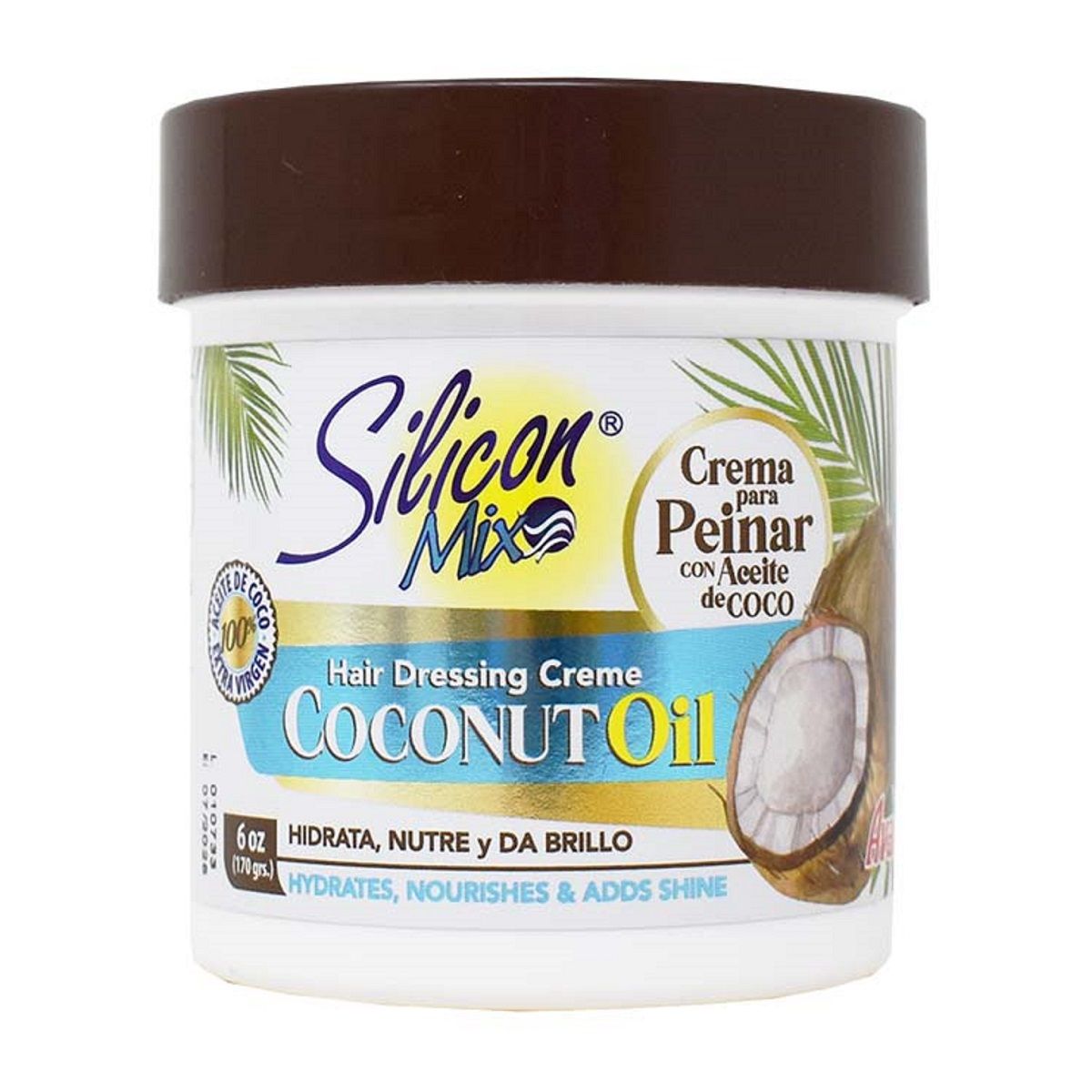 CRÈME CAPILLAIRE HUILE DE COCO SILICON MIX 6OZ