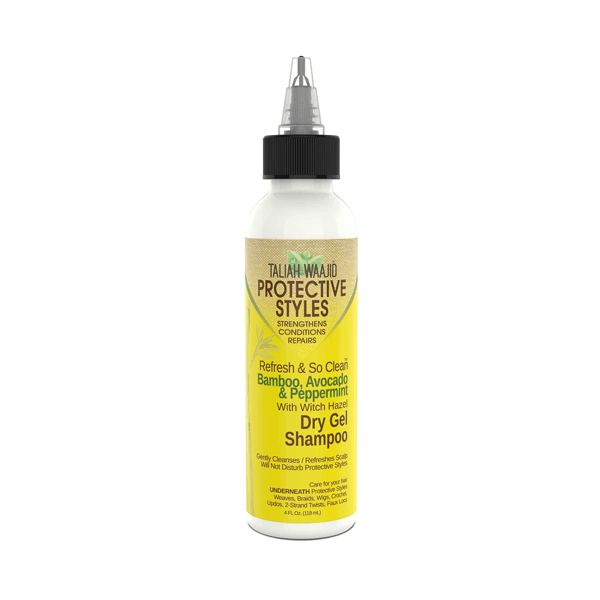 Taliah Waajid Protective Styles Shampoo Sec Gel Bambou, Avocat et Menthe Poivrée 4OZ
