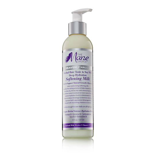 THE MANE CHOICE Halo Divin Tonique Capillaire à Base de Plantes & Lait Hydratant Adoucissant au Lait de Soja 236ml