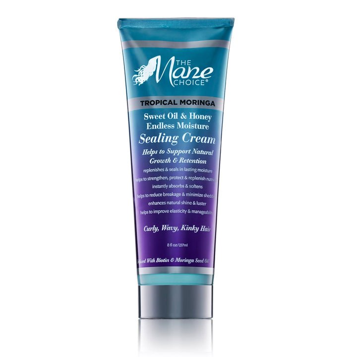 THE MANE CHOICE Crème Scellante Hydratation Infinie au Miel et à l'Huile Douce de Moringa Tropical 236ml